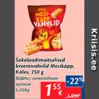 Allahindlus - Šokolaadimaitselised kreemivahvlid Mesikäpp, Kalev, 250 g