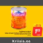 Poolitatud virsikud
lahjas siirupis Fruitland, 820 g /neto 470 g