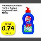 Allahindlus - Nõudepesuvahend Pur 3 x Action Hygiene Fresh 450 ml