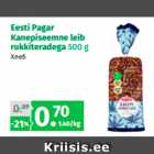 Allahindlus - Eesti Pagar Kanepiseemne leib rukkiteradega 500 g