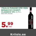 Allahindlus - ITAALIA PUNANE KPN VEIN
BONACCHI CHIANTI
CLASSICO