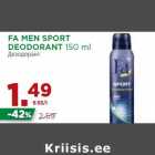 Allahindlus - FA MEN SPORT
DEODORANT 