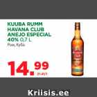 Alkohol - KUUBA RUMM
HAVANA CLUB
ANEJO ESPECIAL