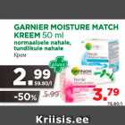 Allahindlus - GARNIER MOISTURE MATCH
KREEM