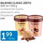 BALBINO CLASSIC JÄÄTIS 500 ml / 250 g