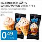 Allahindlus - BALBINO RAKS JÄÄTIS SUHKRUVAHVLIS 140 ml / 73 g