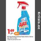 Allahindlus - Aknapuhastusvahend Triple Action Sinine
Ajax, 500 ml, 2,98/L