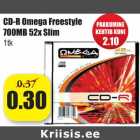 Allahindlus - CD-R Omega Freestyle
700MB 52x Slim