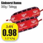 Allahindlus - Sinkvorst Ranna
300g / Tallegg 