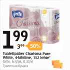 Allahindlus - Tualettpaber Charisma Pure White, 4-kihiline, 152 lehte*