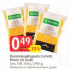 Allahindlus - Durumnisujahupasta Cornetti, Penne või Fusilli