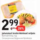 Jahutatud broilerikintsud seljata