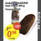 Allahindlus - Kodukandi rukkileib Eesti Pagar, 800 g