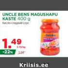 Allahindlus - UNCLE BENS MAGUSHAPU
KASTE 400 g