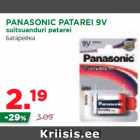 Allahindlus - PANASONIC PATAREI 9V