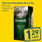 Must tee Greenfield, 25 tk x 2 g
Earl Grey
