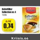 Allahindlus - Kohvifilter Selection nr.4, 100 tk