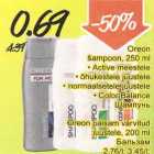 Allahindlus - Oreon šampoon, 250 ml
Oreon palsam värvitud juustele, 200 ml