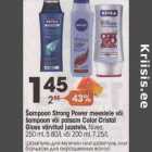 Allahindlus - Šamрооn Strong Power meestele või šamрооn või palsam Соlоr Cristal Gloss värvitud juustеlе, Nivea,250 ml või 200 ml,