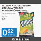 BALSNACK VIGUR JUUSTUSIBULAMAITSELISED KARTULIKRÕPSUD 90 G