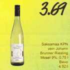 Allahindlus - Saksamaa KPN
vеin Johann
Вrunnеr Riesling
Mosel 9%,0,75 l