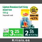 Allahindlus - Lipton Russian Earl Grey
must tee
150 g