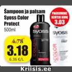 Allahindlus - Šampoon ja palsam Syoss Color Protect 500 ml