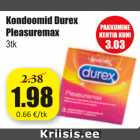 Allahindlus - Kondoomid Durex Pleasuremax 3 tk