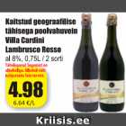 Allahindlus - Kaitstud geograafilise tähisega poolvahuvein Villa Cardini Lambrusco Rosso