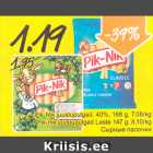 Allahindlus - Pik-Nik juustupulgad, 40%, 168 g .Pik-Nik juustupulgad Laste 147 g