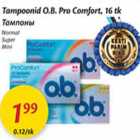 Allahindlus - Tampoonid O.B. Pro Comfort, 16 tk