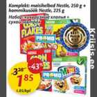 Komplekt:maisihelbed Nestle, 250 g + hommikusöök Nestle, 225 g