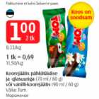 Allahindlus - Koorejäätis pähklitäidise ja -glasuuriga (70 ml/60 g) või vanilli-koorejäätis (90 ml/60 g) 