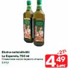 Allahindlus - Ekstra-neitsioliiviõli
La Espanola, 750 ml
