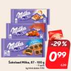 Šokolaad Milka, 87 - 100 g