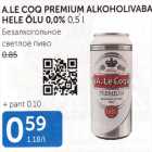 A.LE. COG PREMIUM ALKOHOOLIVABA HELE ÕLU 0,0%, 0,5 L