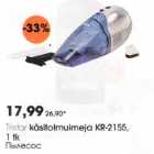 Allahindlus - Tristar käsitolmuimeja KR-2155, l tk