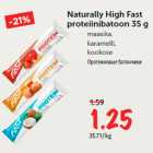 Allahindlus - Naturally High Fast
proteiinibatoon 35 g