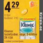 Allahindlus - Kleenex tualeettpaber, valge, 3-kihiline 24 rl/pk