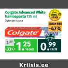 Allahindlus - Colgate Advanced White
hambapasta 125 ml