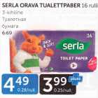 SERLA ORAVA TUALETTPABER 16 rulli