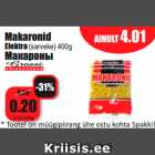 Makaronid
Elektra (sarveke) 400g