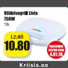 Võileivagrill Livia 750 W 1 tk