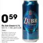 Allahindlus - Õlu Zubr Classic 4,1%
