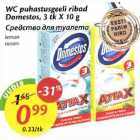 Allahindlus - WC puhastusgeeli ribad Domestos, 3 tk Х l0 g