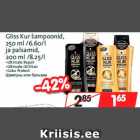 Allahindlus - Gliss Kur šampoonid,
250 ml /6.60/l
ja palsamid,
200 ml /8.25/l