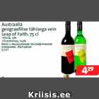 Allahindlus - Austraalia
geograafilise tähisega vein
Leap of Faith, 75 cl