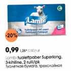 Allahindlus - Lambi tualettpaber Superlong,3-kihiline,2 rulli/pk