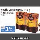 Allahindlus - Paulig Classic kohv 
500 g