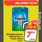 Nõudepesumasina tabletid All in 1, Finish, 100 tk